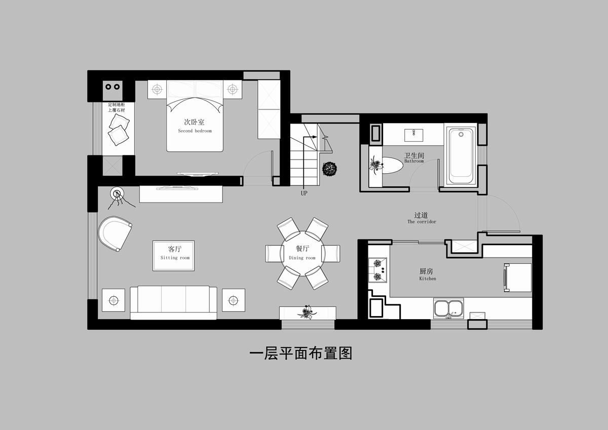 88m?上跃 鲁能泰山七号 美式 装修案例|金州-大连-大连k1体育装饰官网