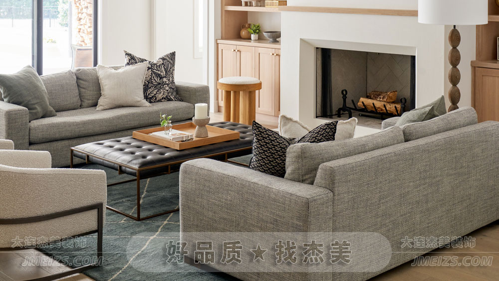 大连装修潮流趋势之轻奢风/金色时代低调奢华之轻奢客厅-大连k1体育装饰官网