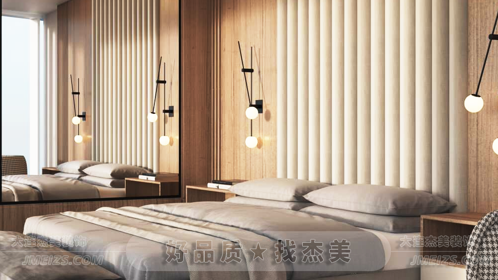 大连装修潮流趋势之轻奢风/现代轻奢协调优雅之卧室空间-大连k1体育装饰官网